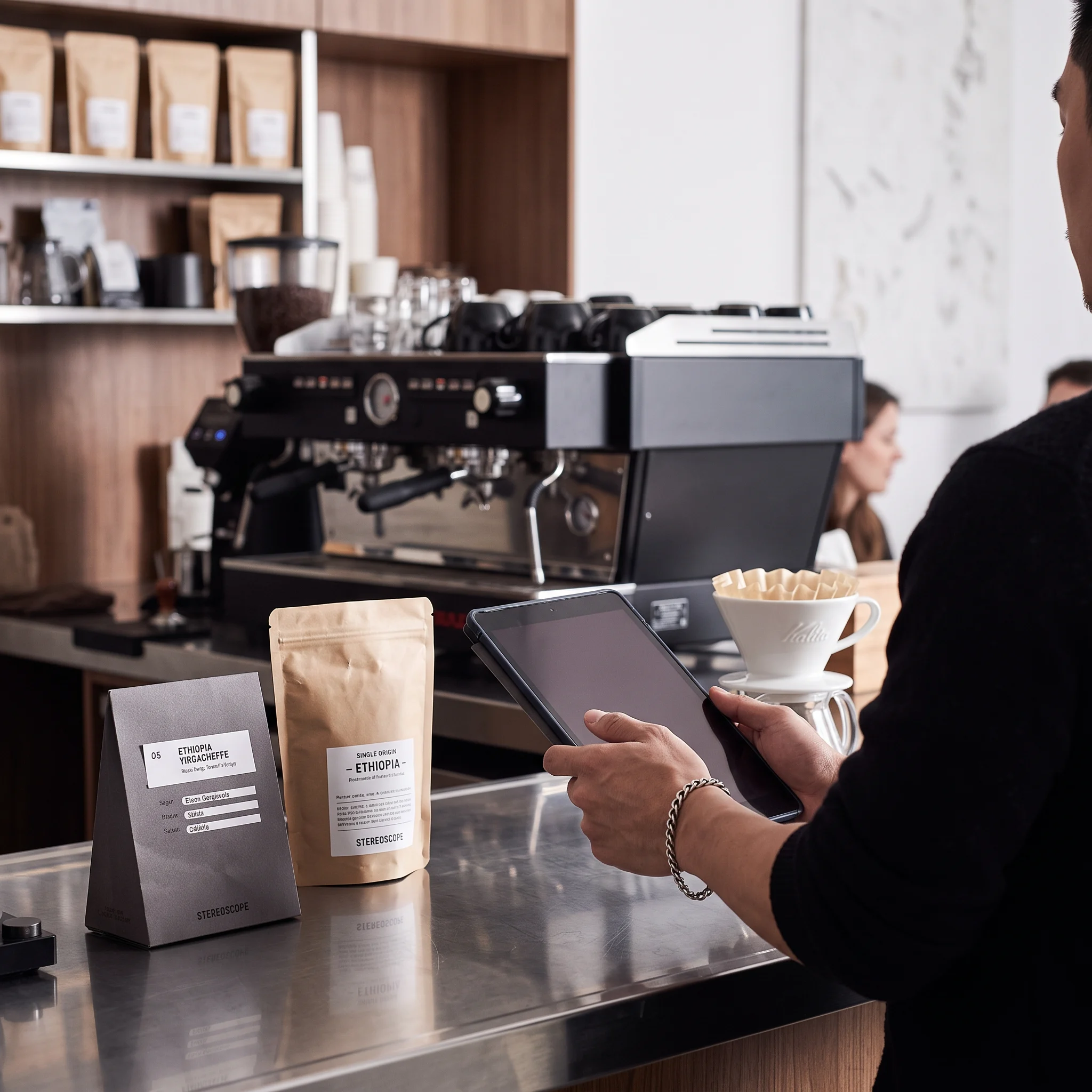 Cafe revenue audit at the counter